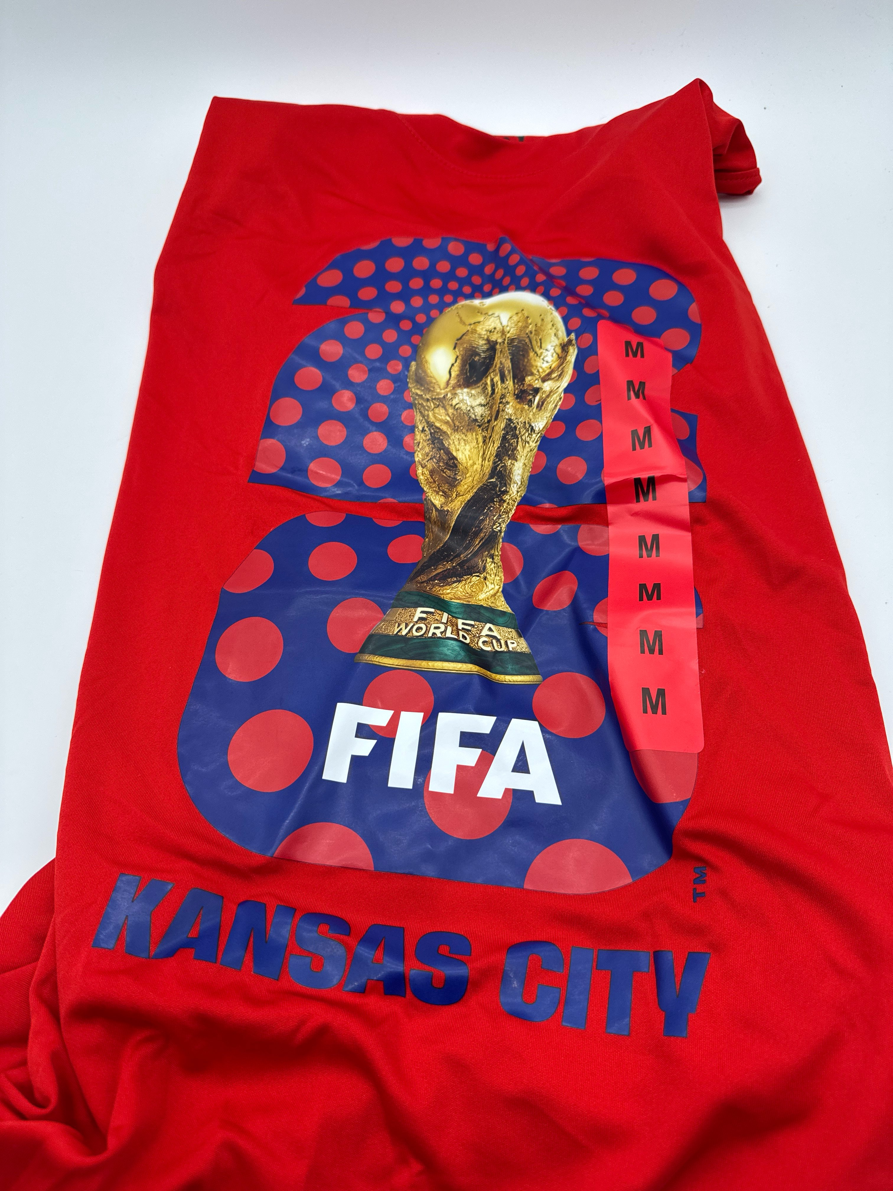 FIFA World Cup 2026 Kansas City Trophy Color Unisex Men's T-Shirt Red Medium