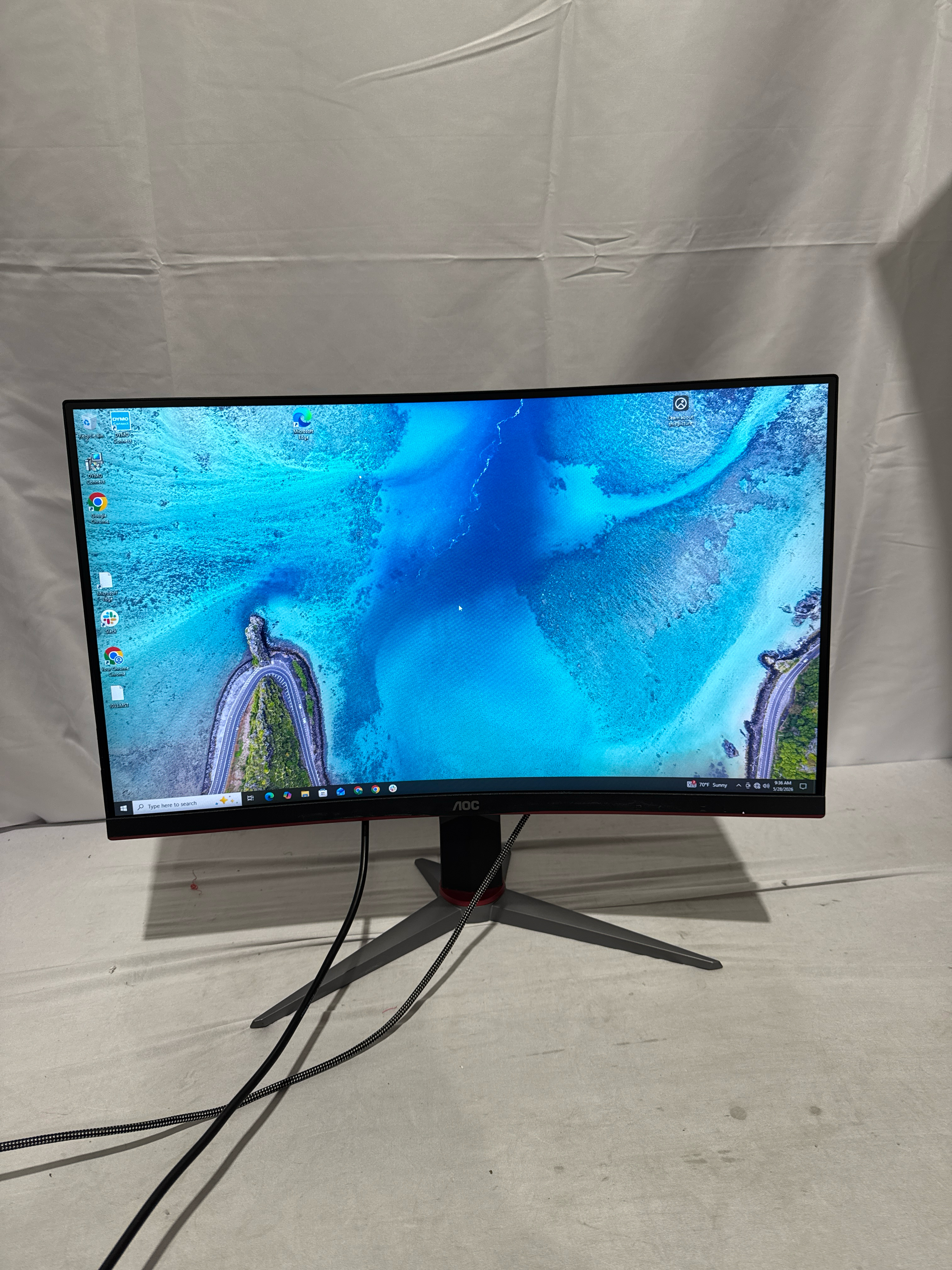 AOC C27G2 27in Curved Frameless Gaming Monitor FHD 1080p 165Hz 1ms VA Black