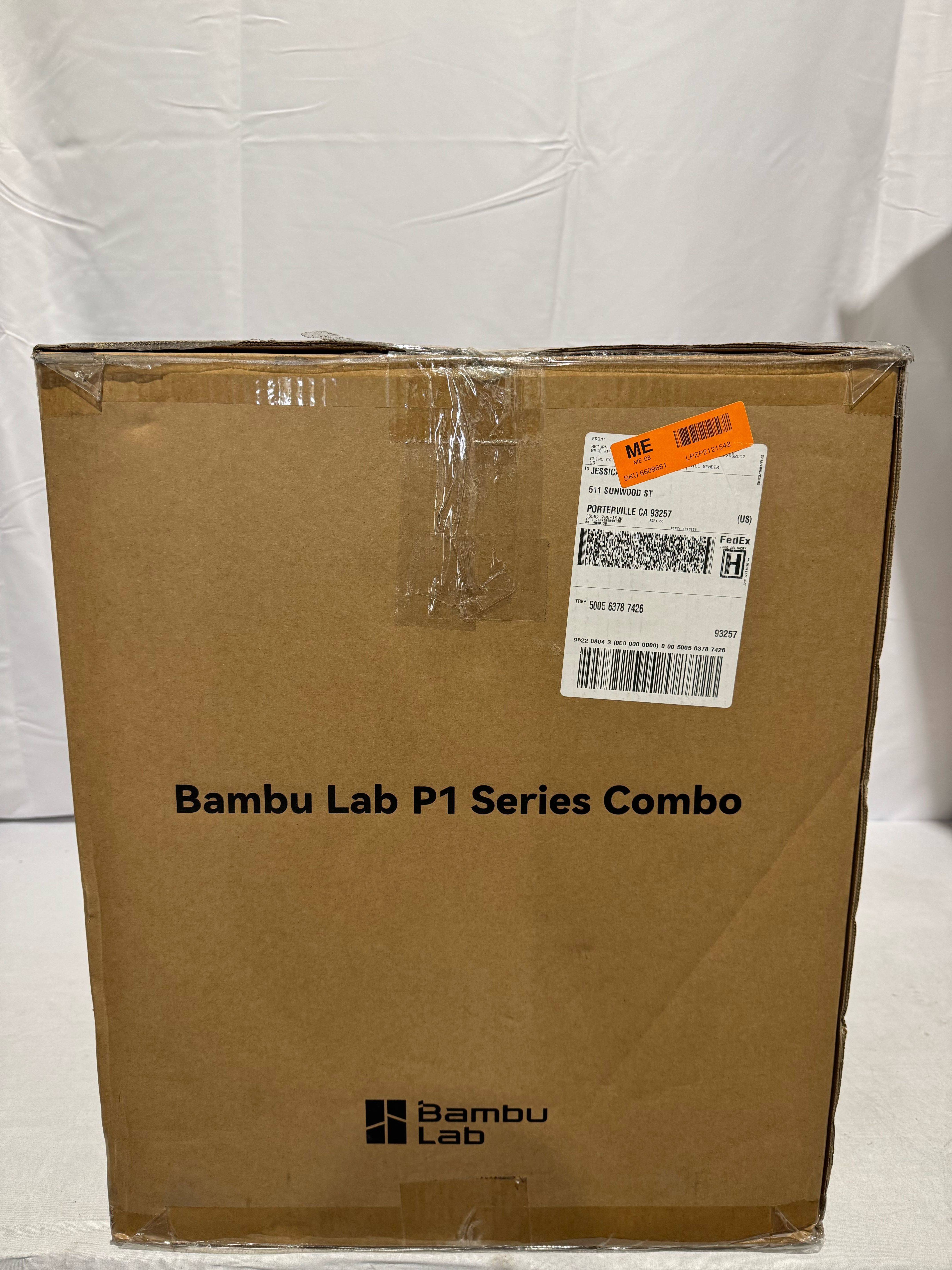 Bambu Lab P1S Combo 3D Printer AMS Multi-Color Printing High Speed Black