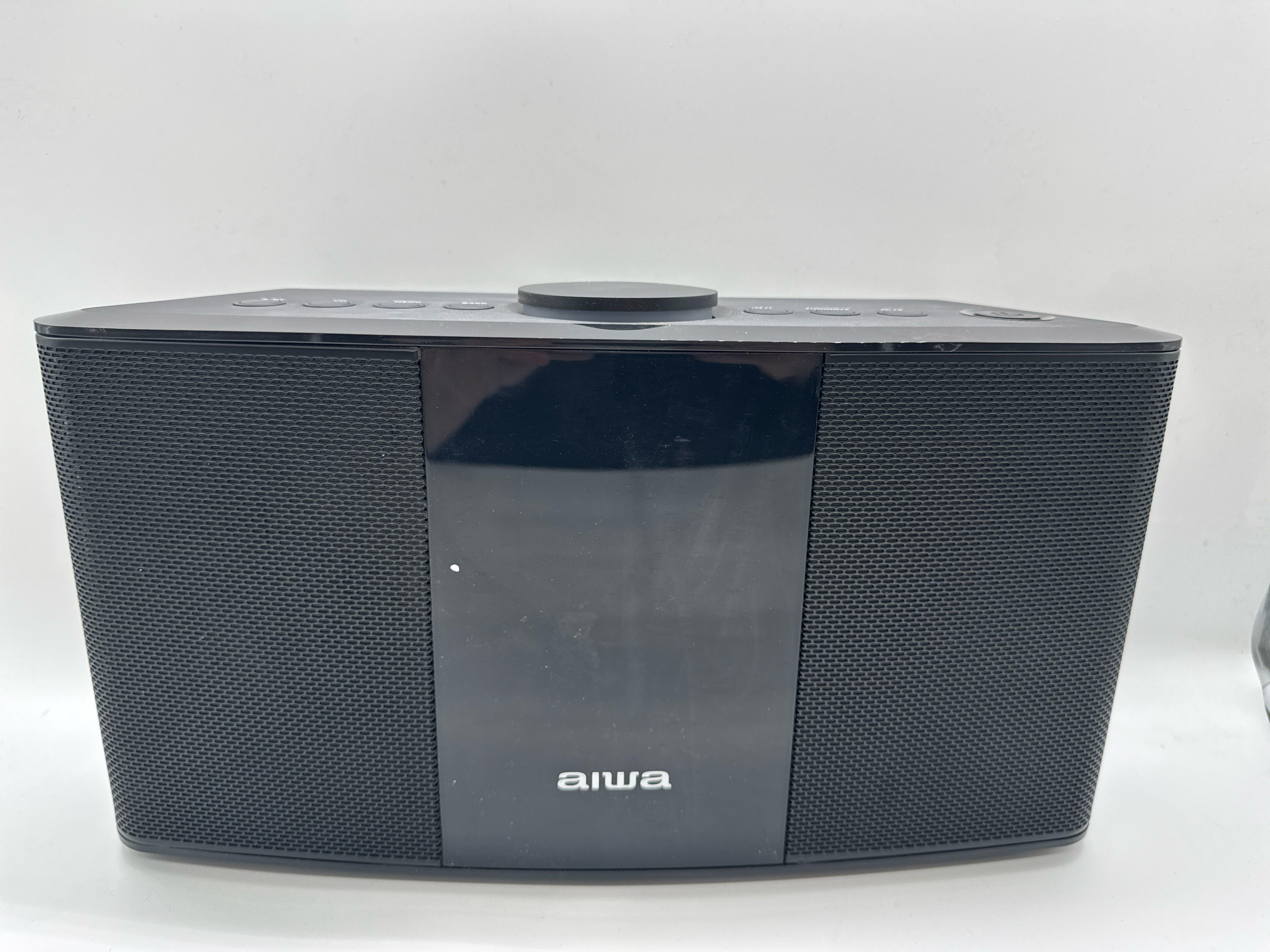AIWA Exos 5 Wireless Bluetooth Speaker FM Radio LCD Display Alarm Clock